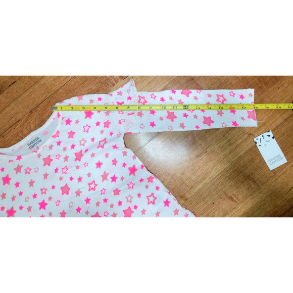 Harper Canyon Kids' Girl's Size 5 Printed Ruffle Top In Ivory Egret Bright Stars - Picture 8 of 9